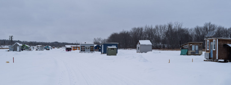 Ice Fishing Huts at Petrie